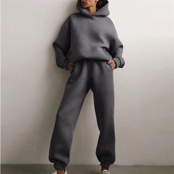 Womens Autumn Oversized Two Piece Sweatshirt Set - Image 2