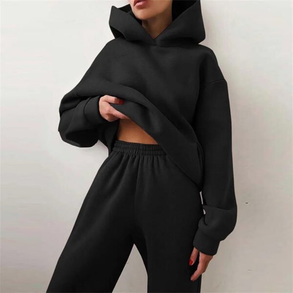 Womens Autumn Oversized Two Piece Sweatshirt Set - Image 4