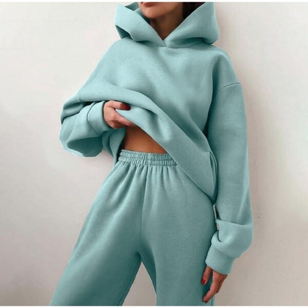 Womens Autumn Oversized Two Piece Sweatshirt Set - Image 5