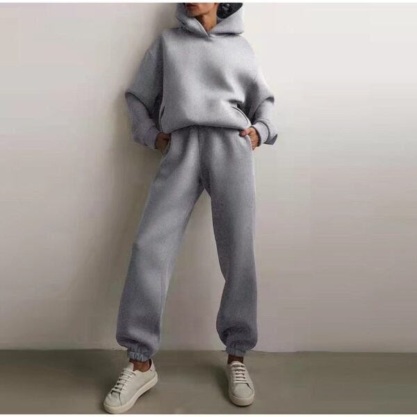 Womens Autumn Oversized Two Piece Sweatshirt Set - Image 9