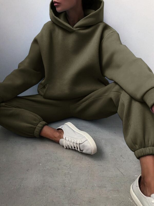 Womens Autumn Oversized Two Piece Sweatshirt Set - Image 10
